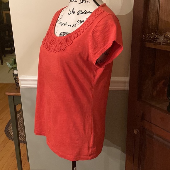 Banana Republic orange scoop neck t-shirt - Picture 2 of 6